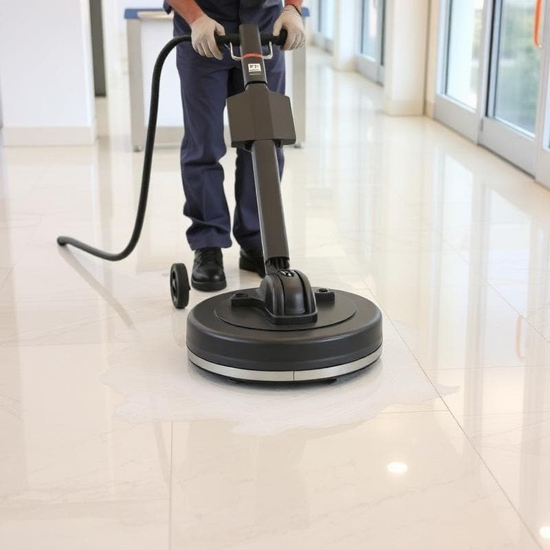 Limpeza profissional de piso de porcelanato